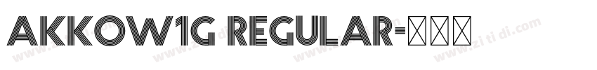 AkkoW1G Regular字体转换